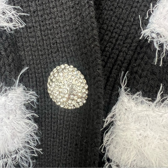 Ronny Kobo Black & White Striped Tamika Cardigan, size XL - Picture 9 of 11